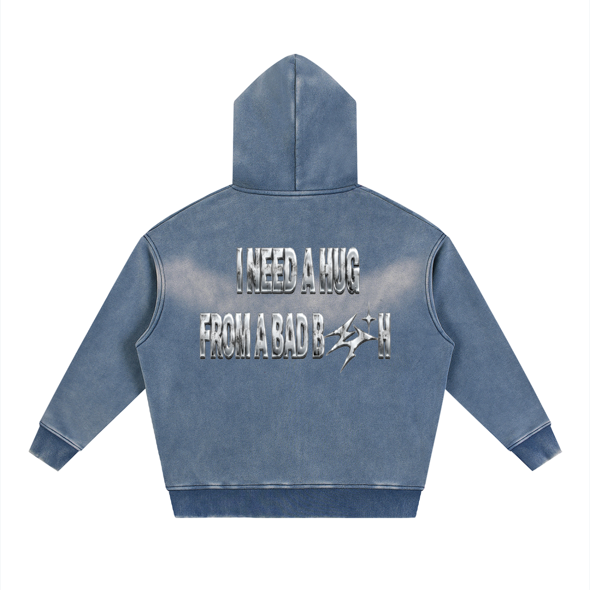 Sunfade Two-way Zipper Boxy Fleece Hoodie