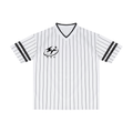 Unisex Striped Loose V-Neck T-Shirt