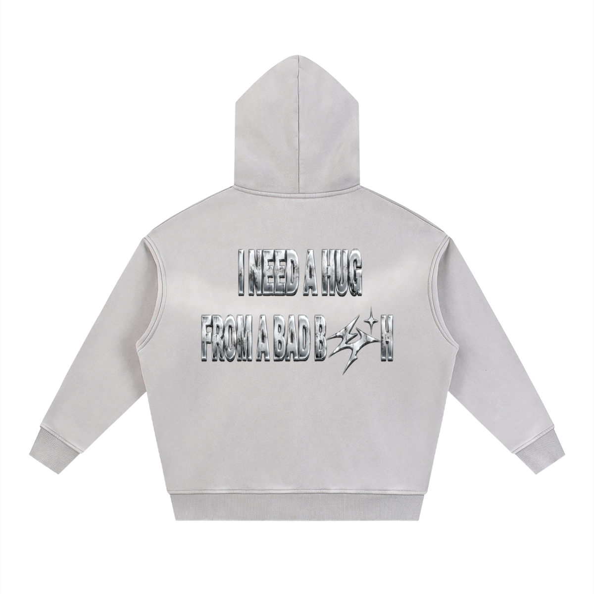 Sunfade Two-way Zipper Boxy Fleece Hoodie