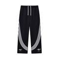 Curved Stripe Straight Sweatpants